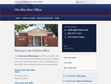 Tablet Screenshot of olemissboxoffice.com